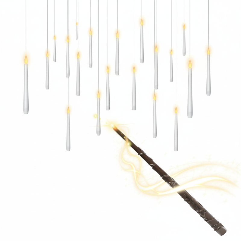 Flameless Floating Candles With Wand
