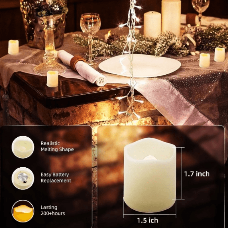 Flickering Electric Candle – Elegant and Safe Lighting-Solar Wind LED Chime