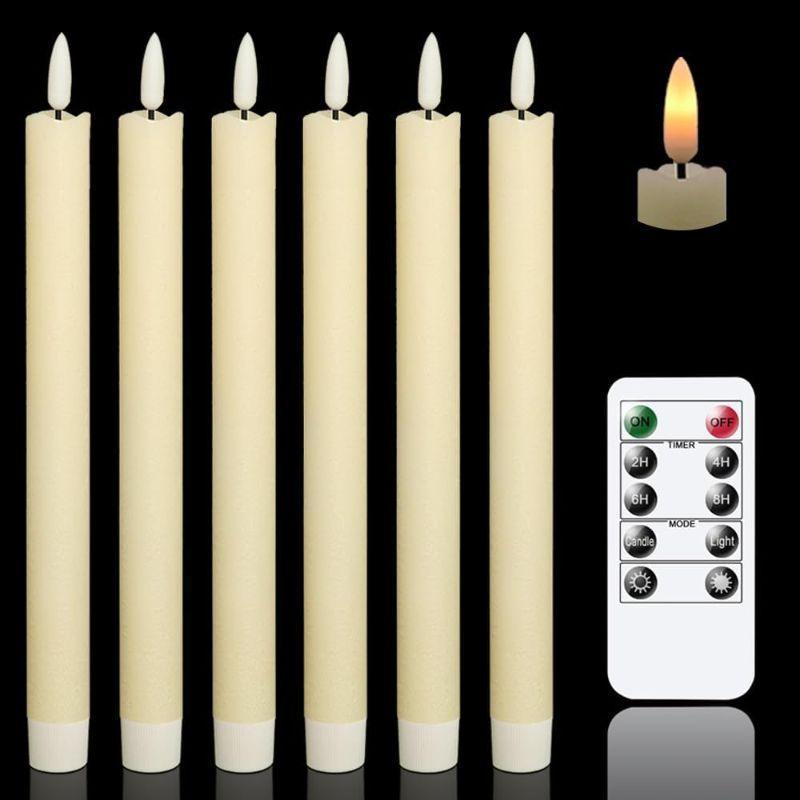 Flameless Taper Candles – Flickering LED Remote Control-Solar Wind LED Chime