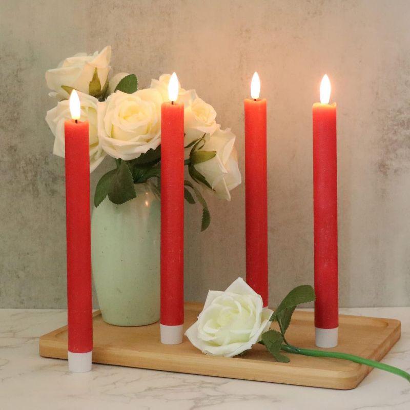 Flameless Red Taper Candles – Flickering LED Remote Control-Solar Wind LED Chime