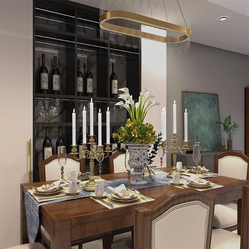 Flameless White Taper Candles – Remote Flickering LED Glow-Solar Wind LED Chime