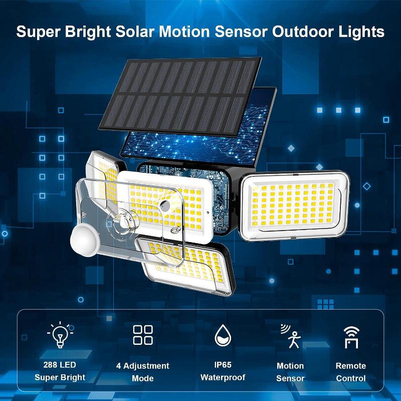 Flood Wall Lights Outside – Solar Powered Outdoor Yard Lighting-Solar Wind LED Chime