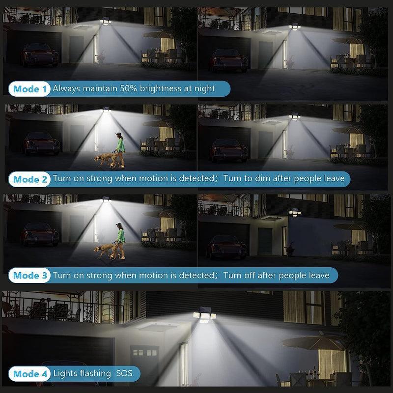 Flood Wall Lights Outside – Solar Powered Outdoor Yard Lighting-Solar Wind LED Chime