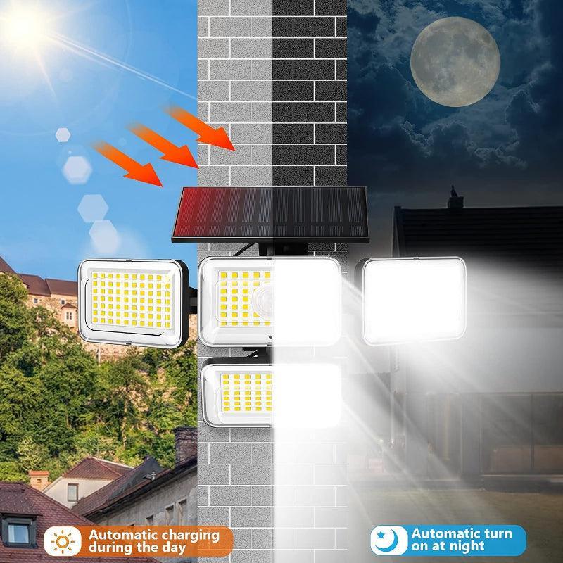Flood Wall Lights Outside – Solar Powered Outdoor Yard Lighting-Solar Wind LED Chime