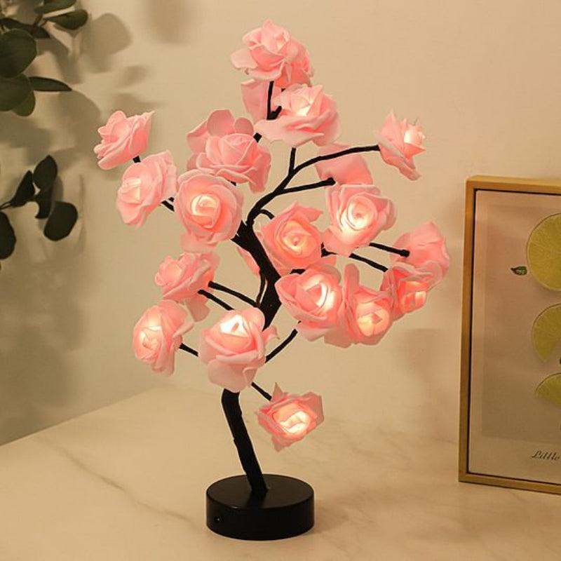 Forever Rose Tree Lamp – Elegant Floral LED Room Decor-Solar Wind LED Chime