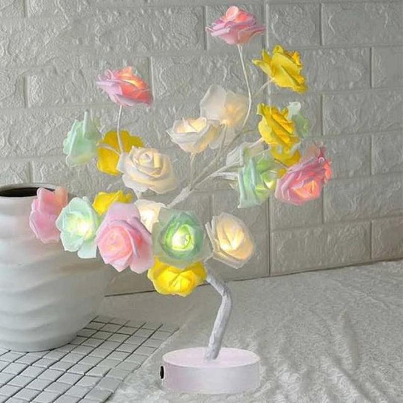 Forever Rose Tree Lamp – Elegant Floral LED Room Decor-Solar Wind LED Chime