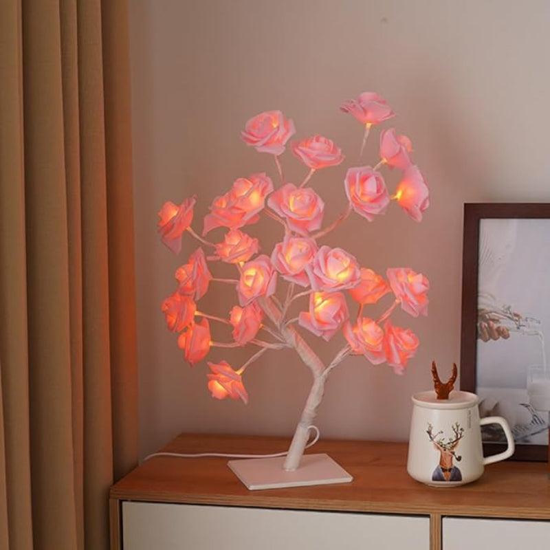 Forever Rose Tree Lamp – Elegant Floral LED Room Decor-Solar Wind LED Chime