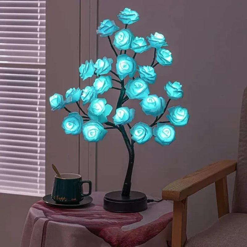 Forever Rose Tree Lamp – Elegant Floral LED Room Decor-Solar Wind LED Chime