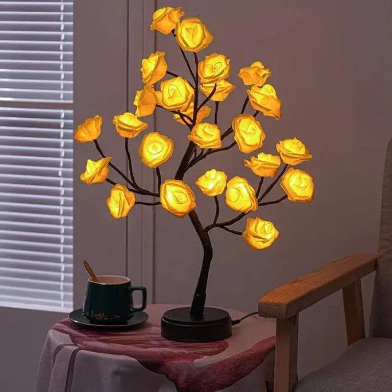 Forever Rose Tree Lamp – Elegant Floral LED Room Decor-Solar Wind LED Chime