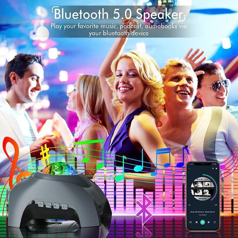 Galaxy Aurora Projector – Bluetooth Speaker and Night Light-Solar Wind LED Chime