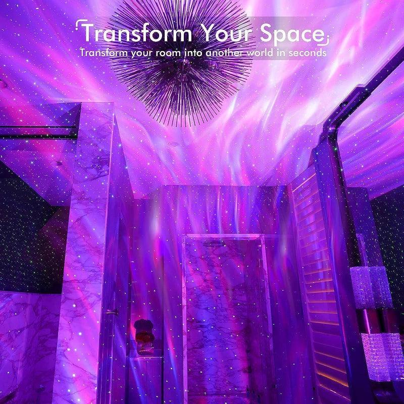 Galaxy Aurora Projector – Bluetooth Speaker and Night Light-Solar Wind LED Chime