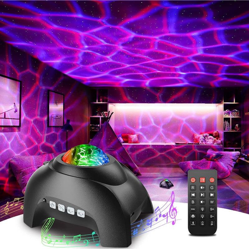 Galaxy Light Projector – Bluetooth Speaker for Relaxation-Solar Wind LED Chime