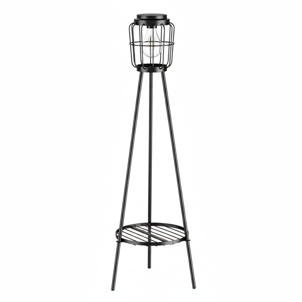 Waterproof Solar Lights With Plant Stand For Patio and Garden Decor