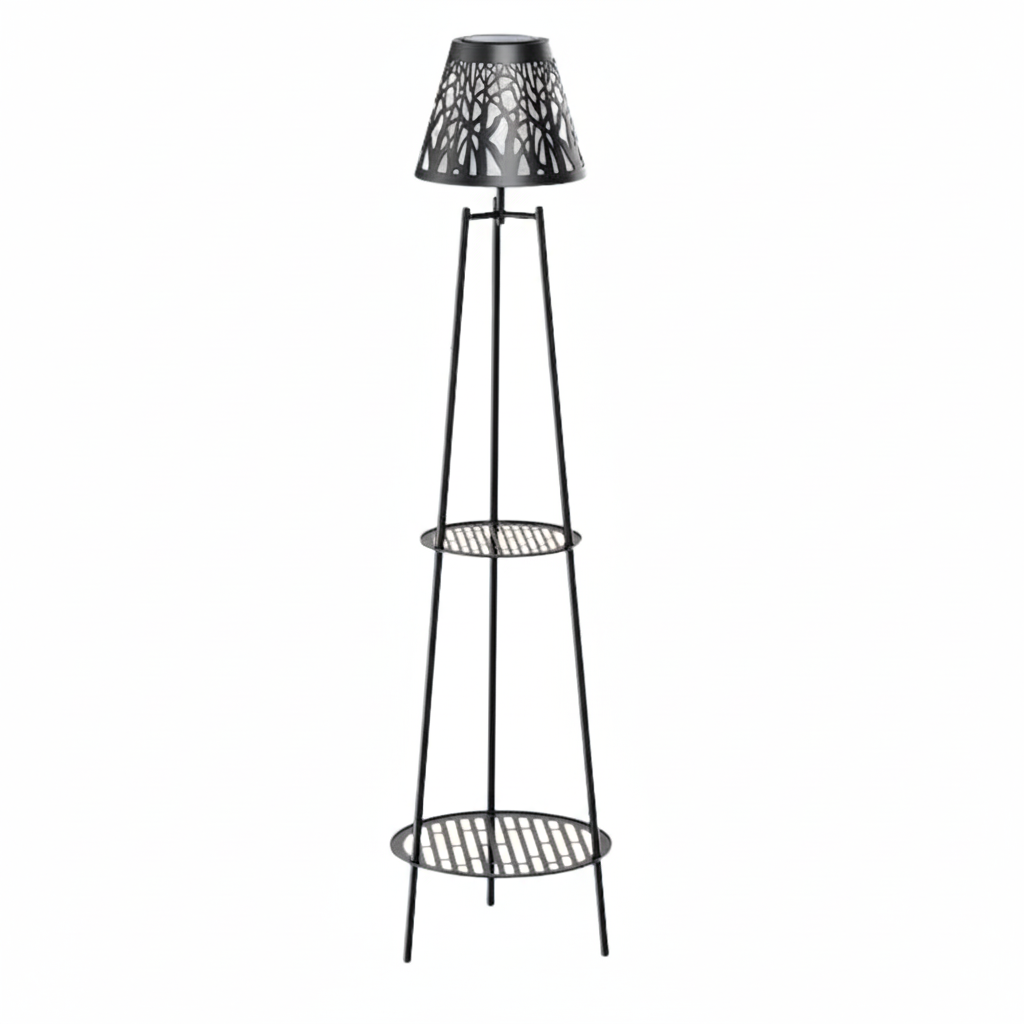 Pack Of 2 Solar Floor Lamp And Street Lights With Metal Tripod