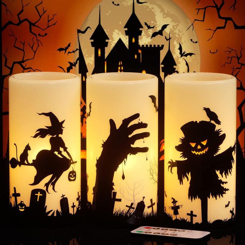 Halloween Flameless Candles – Spooky LED Decor for Indoors Outdoors-Solar Wind LED Chime