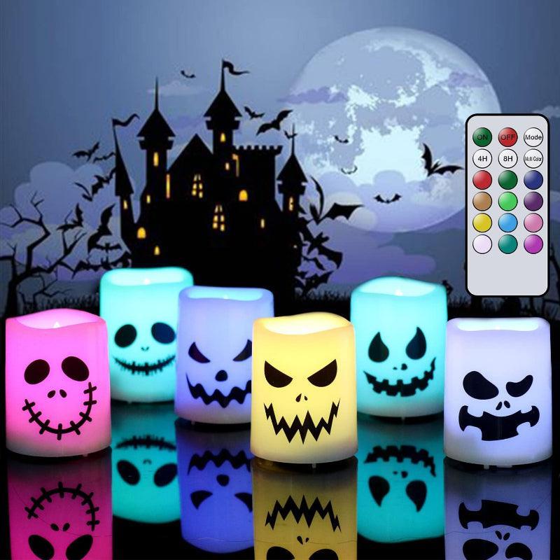 Halloween Flameless Candles – Spooky LED Decor for Indoors Outdoors-Solar Wind LED Chime