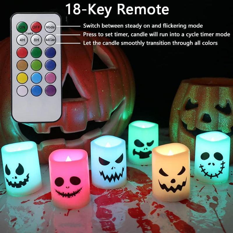 Halloween Flameless Candles – Spooky LED Decor for Indoors Outdoors-Solar Wind LED Chime
