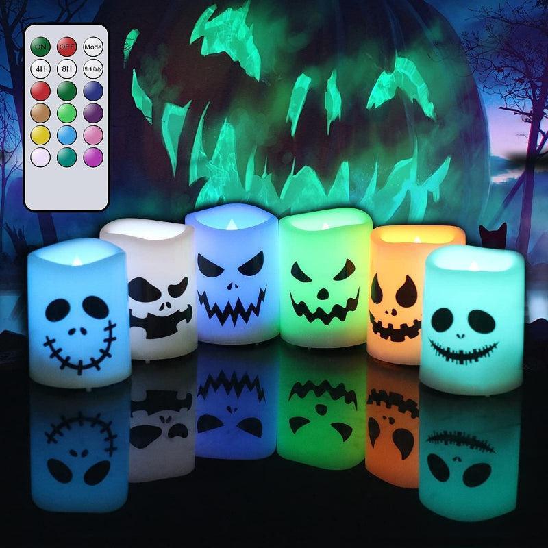 Halloween Flameless Candles – Spooky LED Decor for Indoors Outdoors-Solar Wind LED Chime