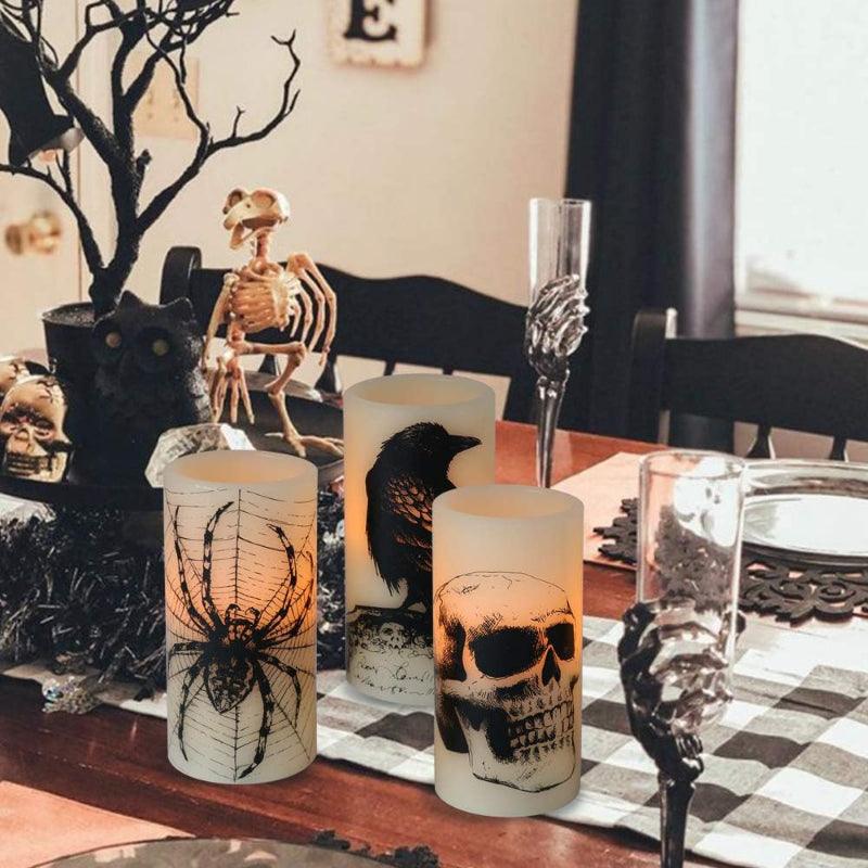 Halloween Flameless Candles – Spooky LED Decor for Indoors Outdoors-Solar Wind LED Chime