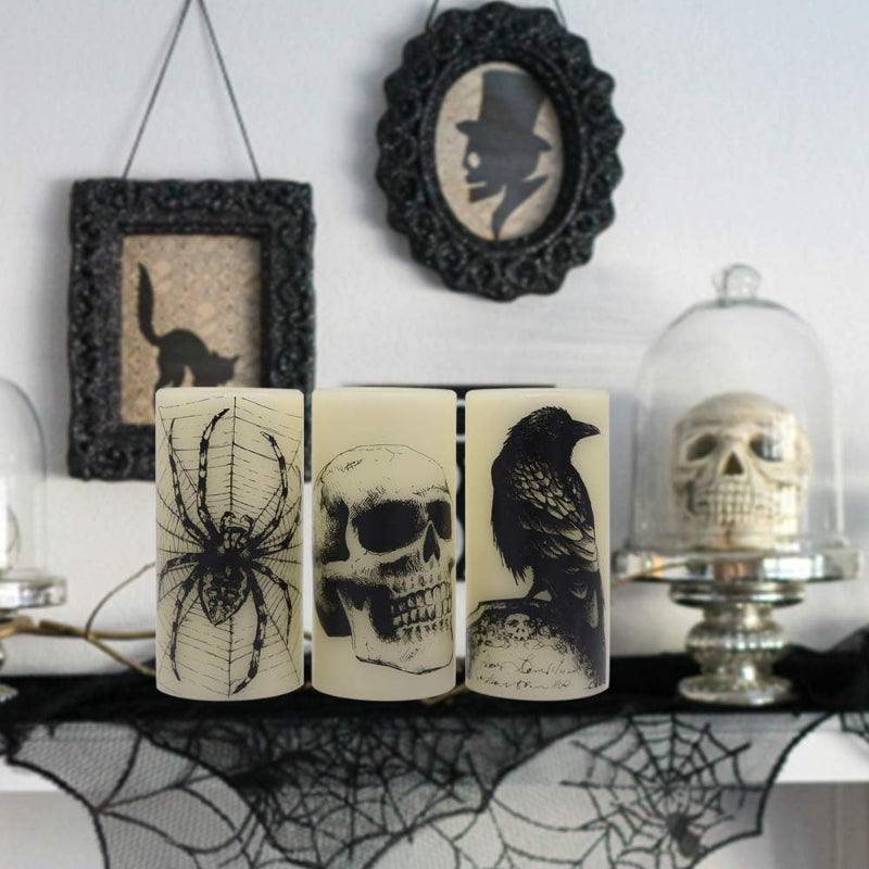 Halloween Flameless Candles – Spooky LED Decor for Indoors Outdoors-Solar Wind LED Chime