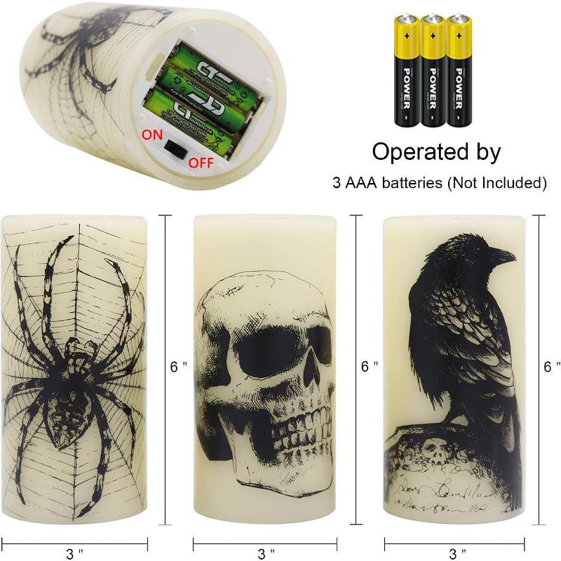Halloween Flameless Candles – Spooky LED Decor for Indoors Outdoors-Solar Wind LED Chime