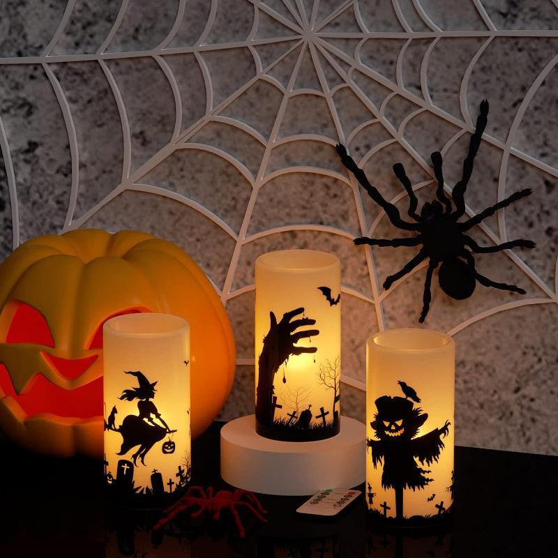 Halloween Flameless Candles – Spooky LED Decor for Indoors Outdoors-Solar Wind LED Chime