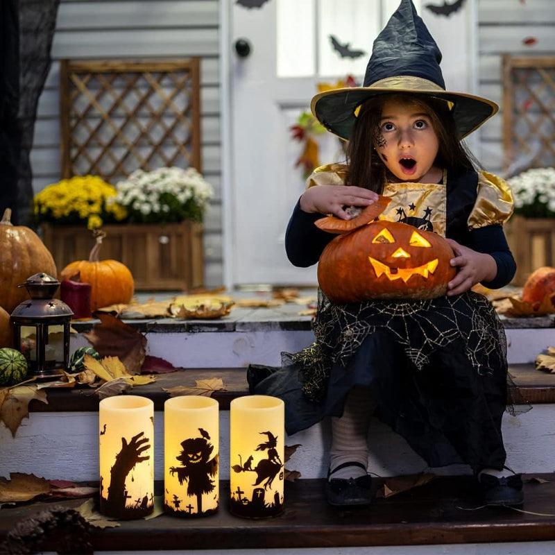 Halloween Flameless Candles – Spooky LED Decor for Indoors Outdoors-Solar Wind LED Chime