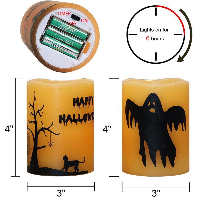 Halloween Flameless Candles – Spooky LED Decor for Indoors Outdoors-Solar Wind LED Chime