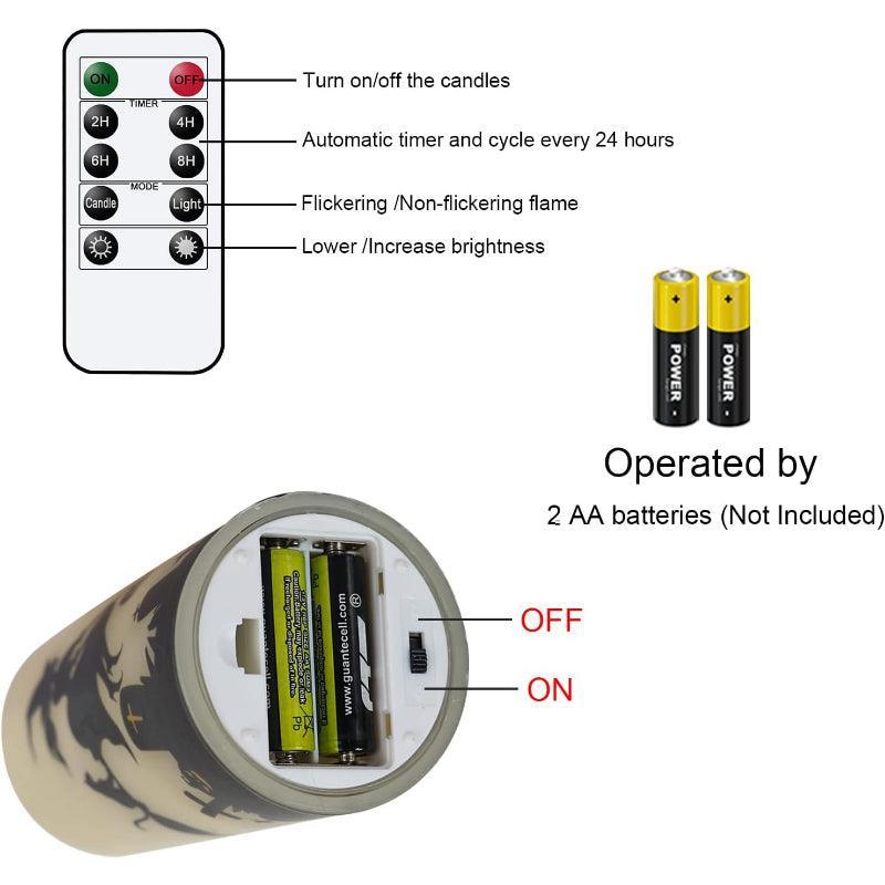 Halloween Flameless Candles – Spooky LED Decor for Indoors Outdoors-Solar Wind LED Chime