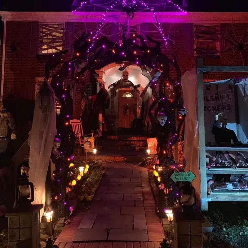 Halloween Mini String Lights – Waterproof Indoor Outdoor Decor-Solar Wind LED Chime