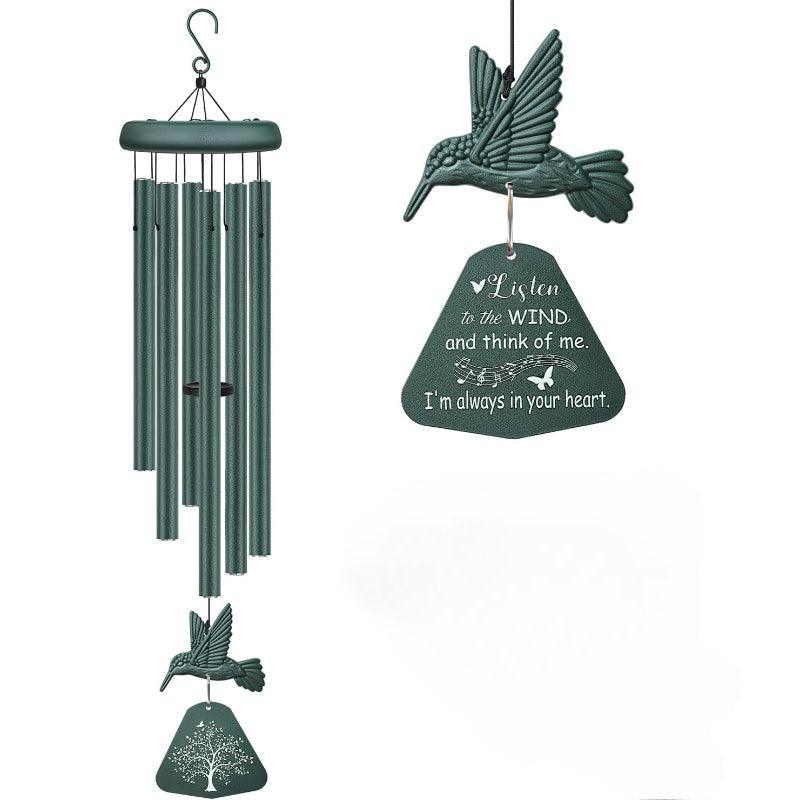 Memorial Hummingbird Wind Chime – Soothing Tones and Exquisite Card-Solar Wind LED Chime