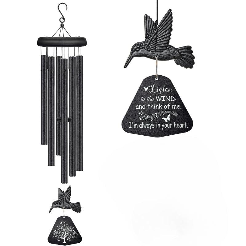 Memorial Hummingbird Wind Chime – Soothing Tones and Exquisite Card-Solar Wind LED Chime