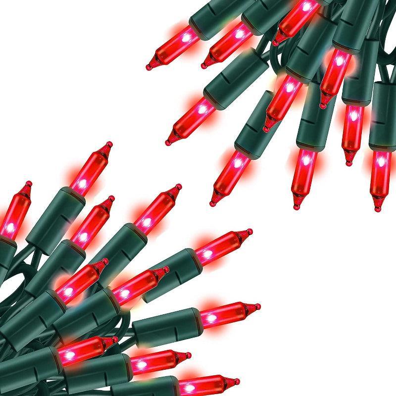 Christmas Mini Tree Lights – Incandescent Waterproof Holiday Decor-Solar Wind LED Chime