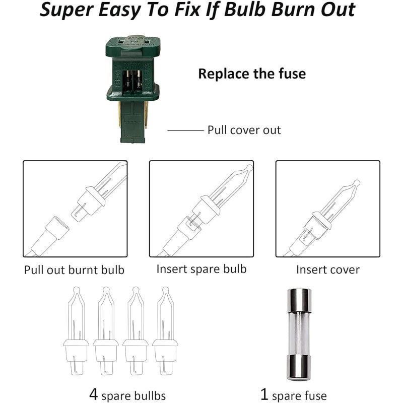 Christmas Mini Tree Lights – Incandescent Waterproof Holiday Decor-Solar Wind LED Chime