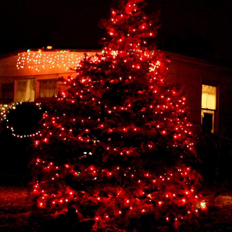 Christmas Mini Tree Lights – Incandescent Waterproof Holiday Decor-Solar Wind LED Chime