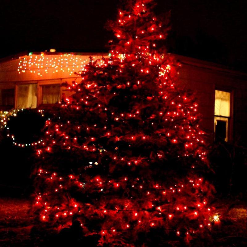 Christmas Mini Tree Lights – Incandescent Waterproof Holiday Decor-Solar Wind LED Chime