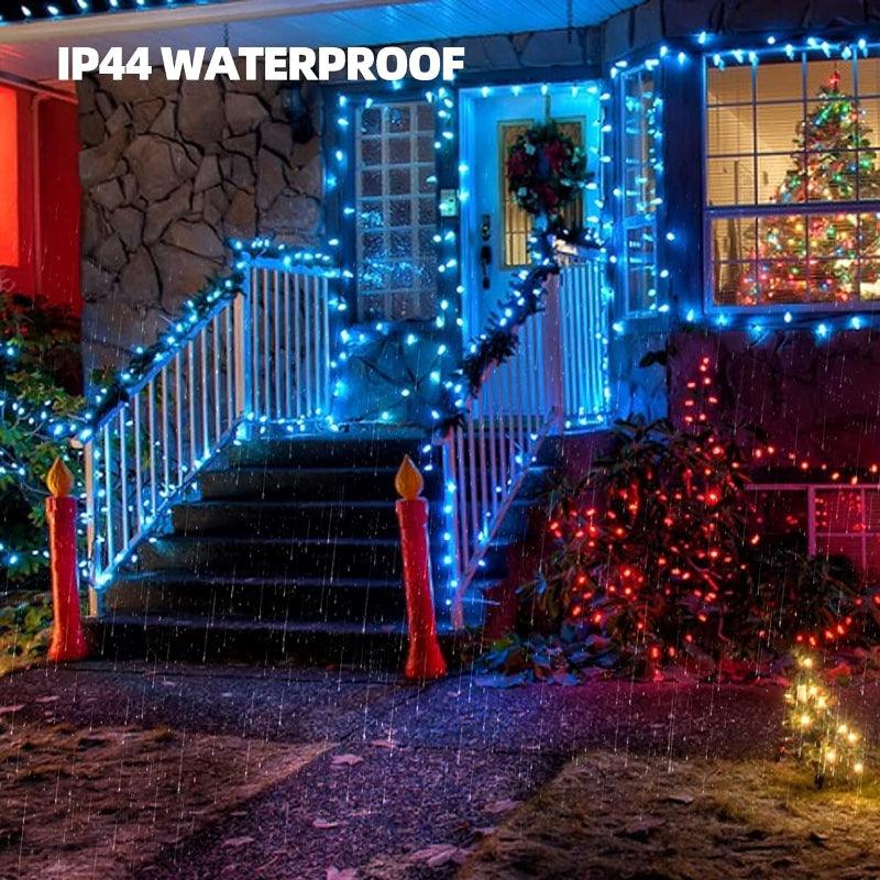 Christmas Mini Tree Lights – Incandescent Waterproof Holiday Decor-Solar Wind LED Chime