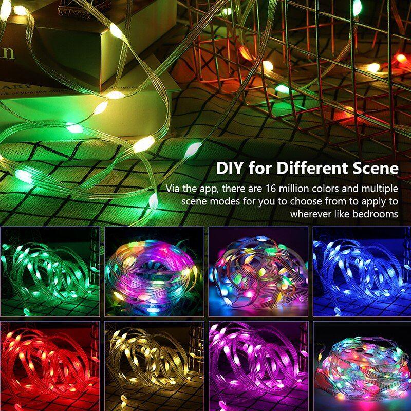 Indoor Fairy String Lights – LED USB Smart Home Decor Lights-Solar Wind LED Chime