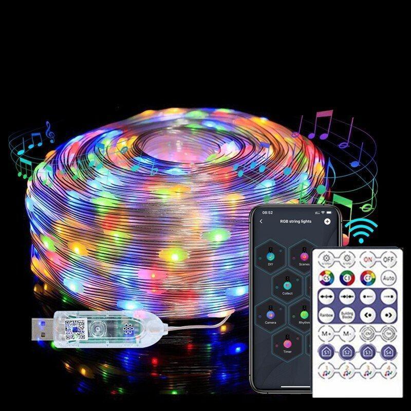 Indoor Fairy String Lights – LED USB Smart Home Decor Lights-Solar Wind LED Chime