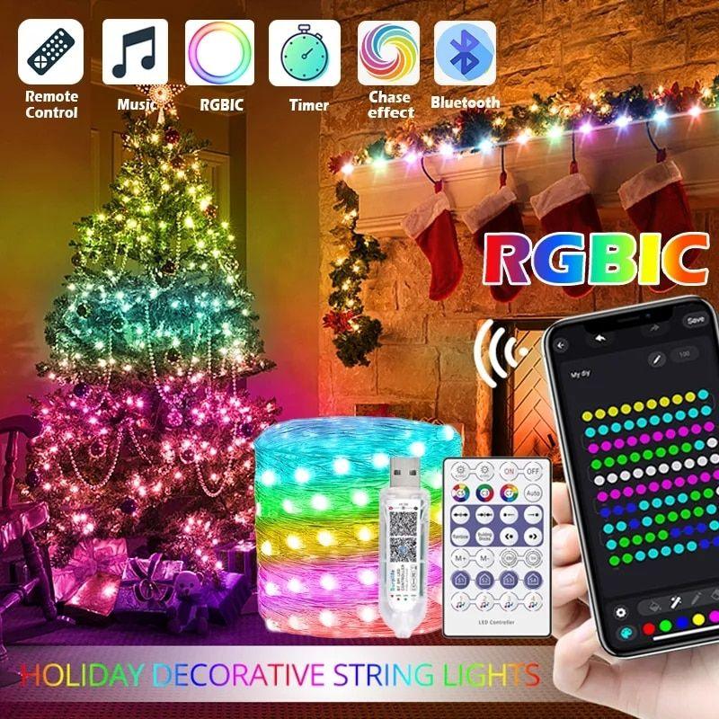 Indoor Fairy String Lights – LED USB Smart Home Decor Lights-Solar Wind LED Chime