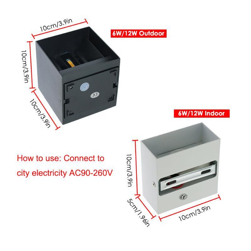 Indoor Outdoor Wall Light – Waterproof LED Modern Fixture-Solar Wind LED Chime