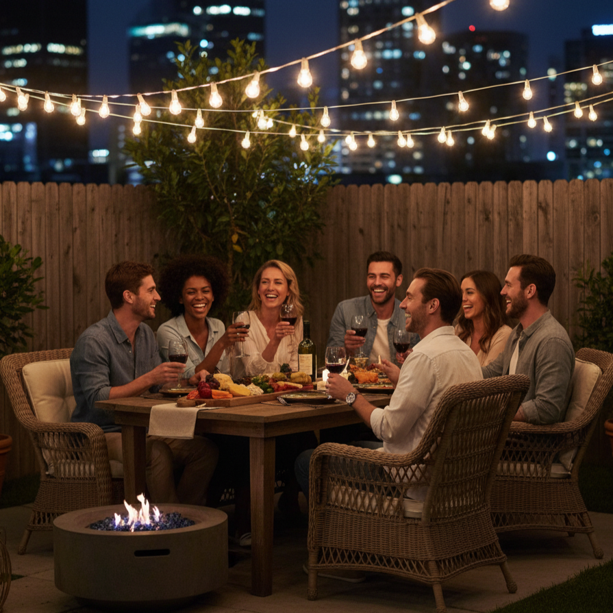 LED Outdoor String Lights With Shatterproof G40 Edison Bulbs