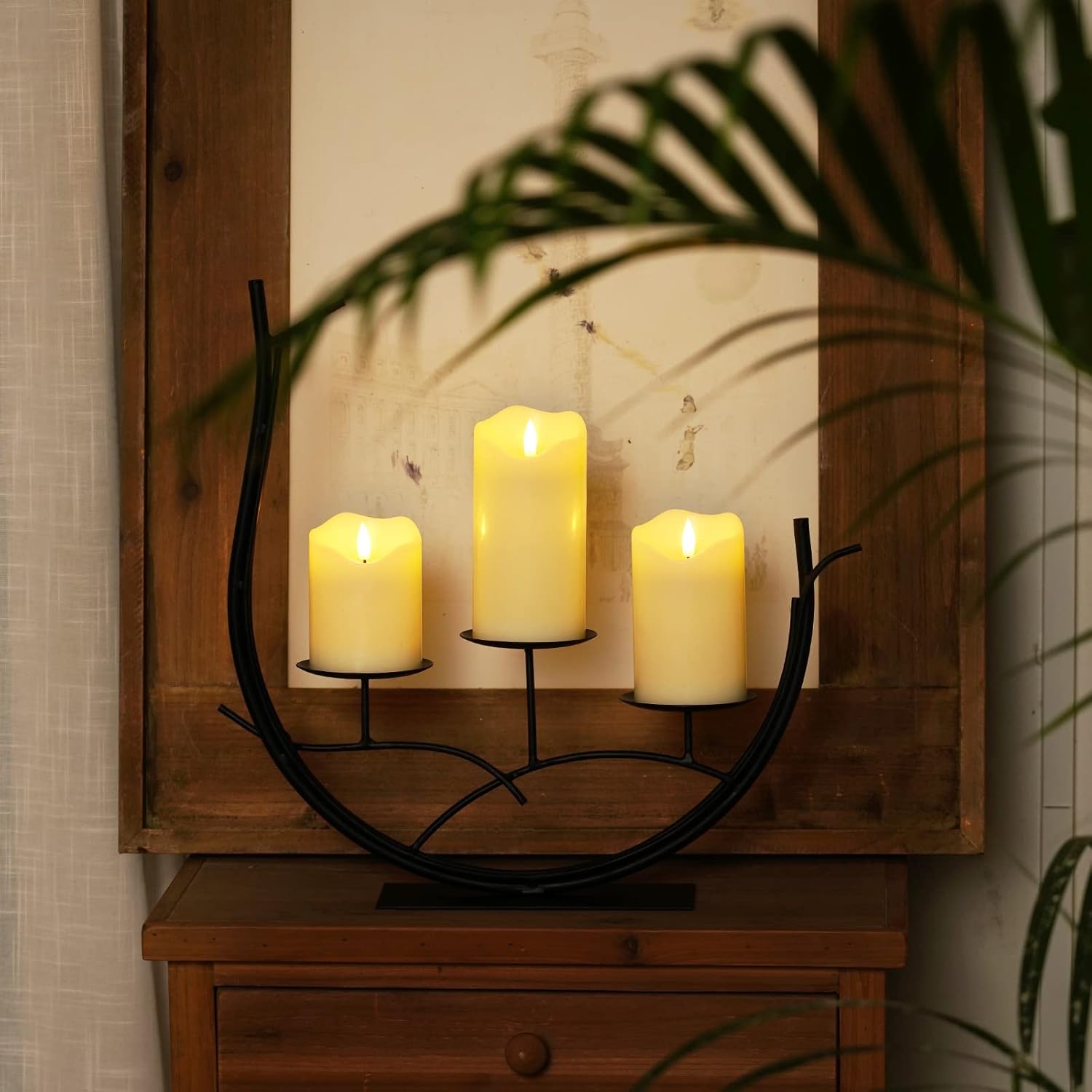 LED Pillar Flameless Candles Battery Operated With Remote Control And Timer
