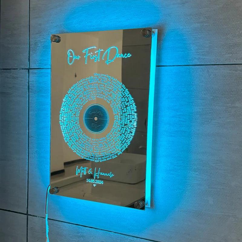 LED Disc Mirror – Personalized Name Display and Elegant Decor-Solar Wind LED Chime