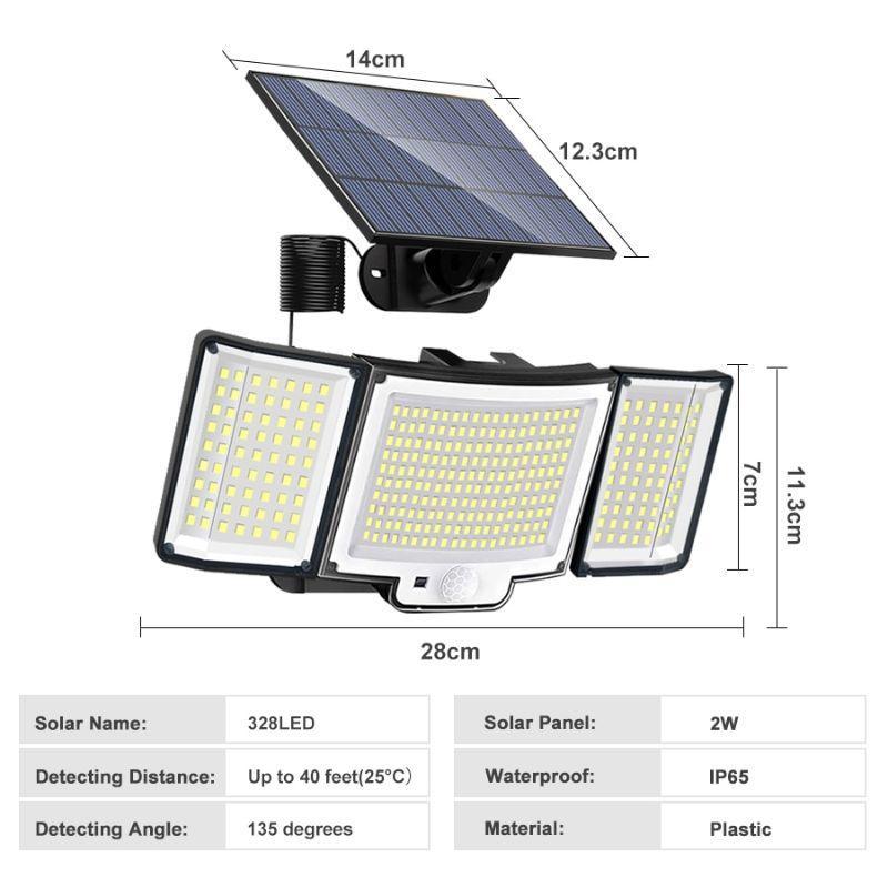 IP65 LED Solar Motion Lights – Waterproof Outdoor Security Lighting-Solar Wind LED Chime