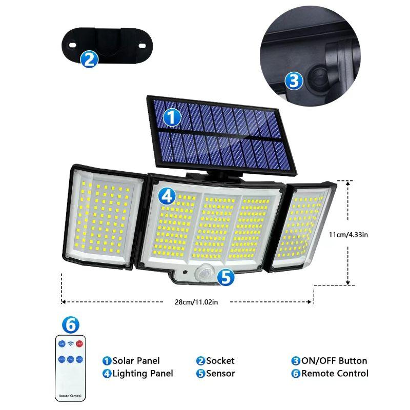 IP65 LED Solar Motion Lights – Waterproof Outdoor Security Lighting-Solar Wind LED Chime