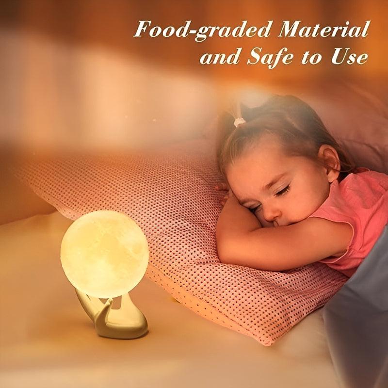 Moon Shaped Lamp – Rechargeable Dual Color Night Light-Solar Wind LED Chime