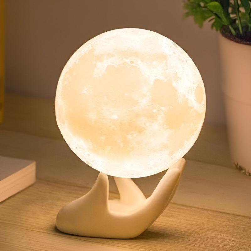 Moon Shaped Lamp – Rechargeable Dual Color Night Light-Solar Wind LED Chime