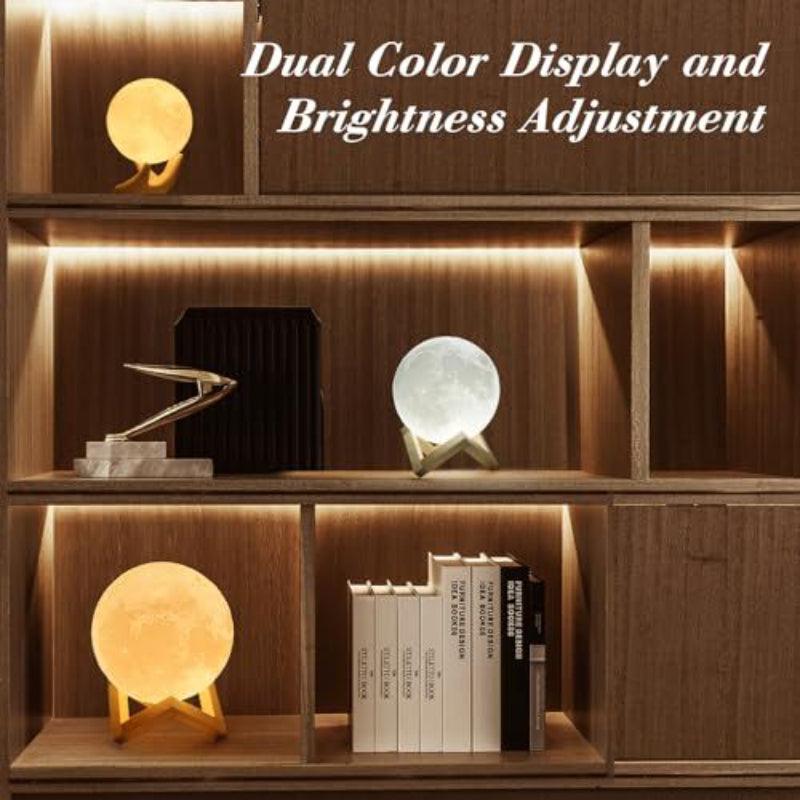 Moon Shaped Lamp – Rechargeable Dual Color Night Light-Solar Wind LED Chime