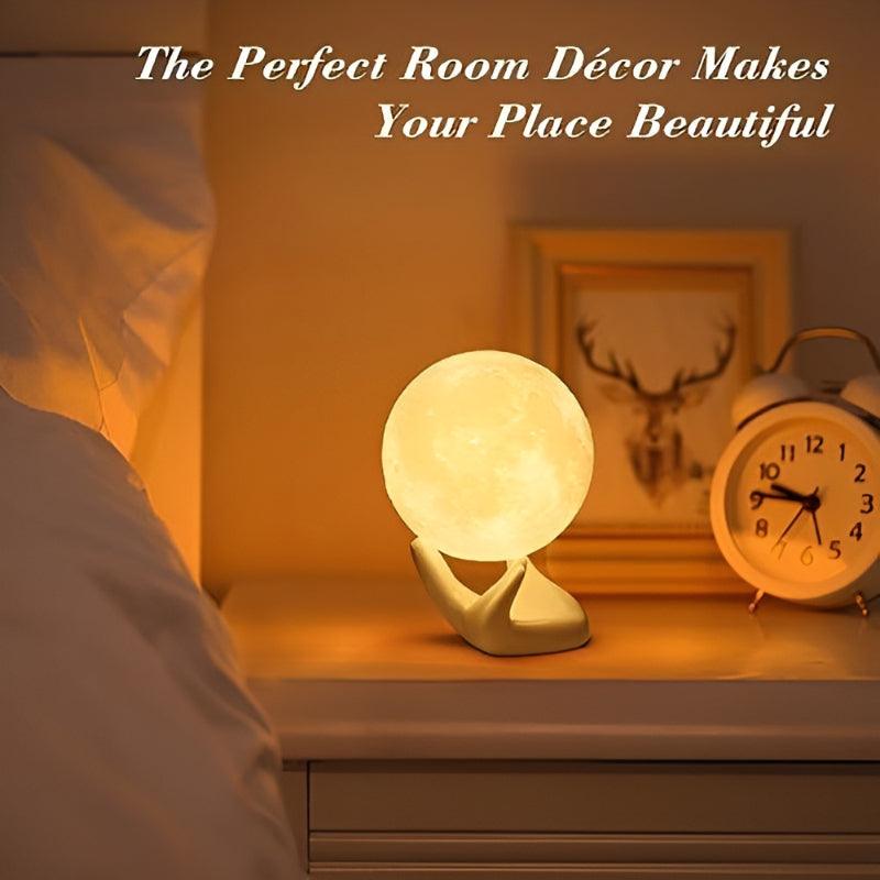 Moon Shaped Lamp – Rechargeable Dual Color Night Light-Solar Wind LED Chime